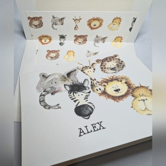 Personalized cards blank inside. Alex. Babies. Kids. - Picture 1 of 7